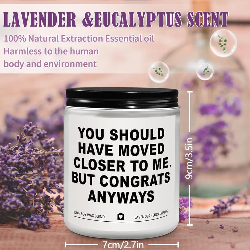 Housewarming Gifts New Home, Best Housewarming Gifts 2025 - Handmade Lavender Scented Candle - New Home Gift Candle Ideas, House Warming Gift for Friends Couple New Homeowner (7oz)