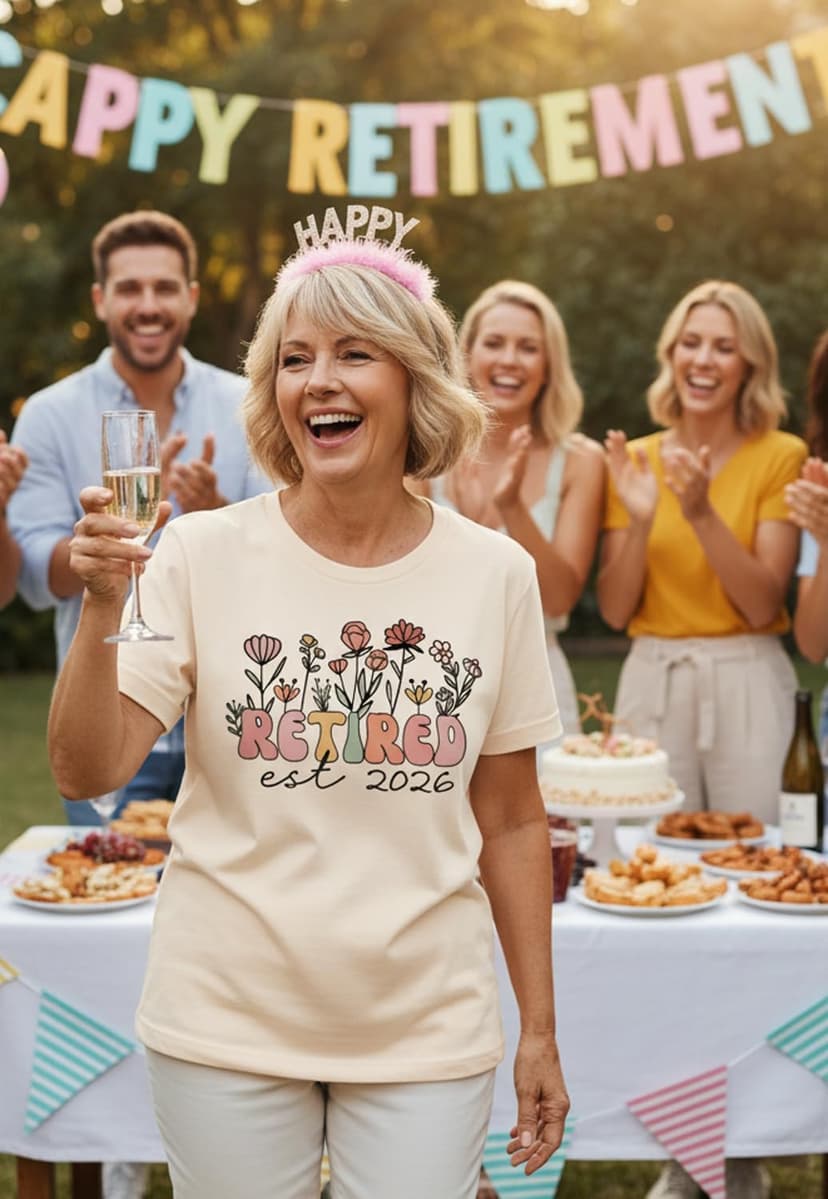 2026 Retirement Shirts Gift for Women Retired Gifts for Wife, Mom, Coworker, Boss Ideas Tops Tees