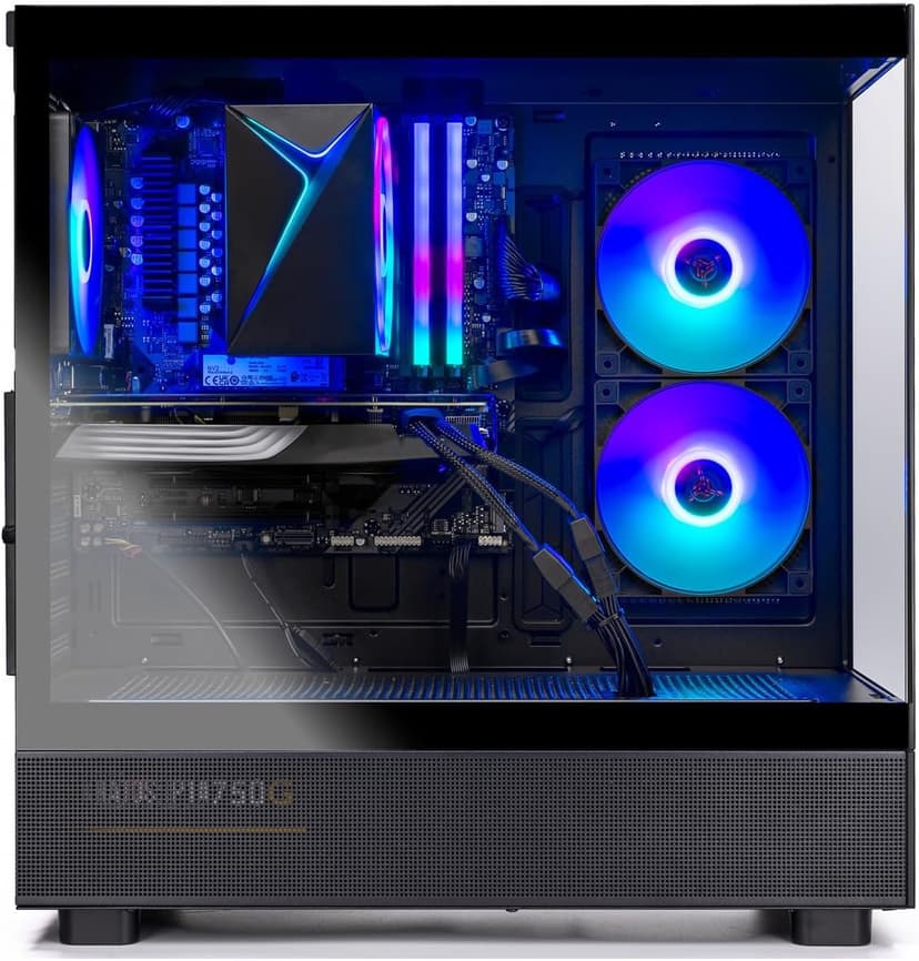 Skytech Gaming Azure 3 Desktop PC, Ryzen 7 7700 3.8 GHz (5.3GHz), NVIDIA RTX 5060, 1TB NVMe SSD, 32GB DDR5 RAM 5200 RGB, 650W Gold PSU, Wi-Fi, Win 11