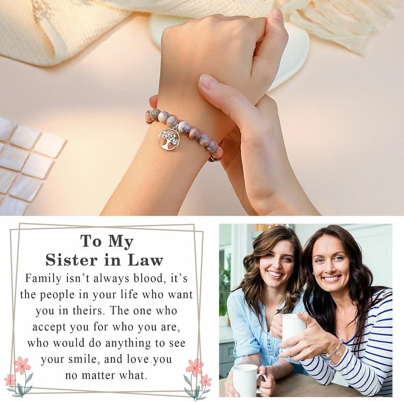 UNGENT THEM Tree of Life Bracelet for Women, Gifts for Grandma, Nana, Mother in Law, Mom, Gigi, Mimi, Aunt, Sister in Law, Teacher, Birthday Christmas Wedding Mothers' Day Gifts