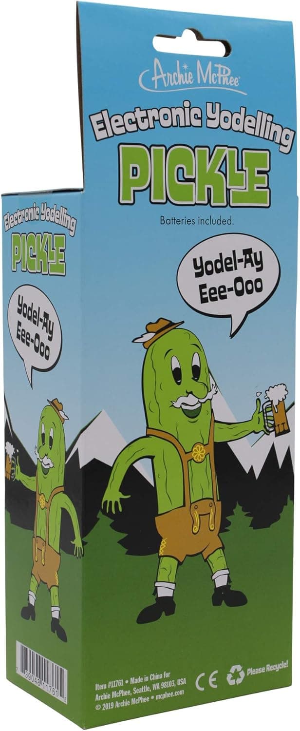 Archie McPhee Yodeling Pickle: A Musical Toy, Fun for All Ages, Great Gift, Hours of Mindless Entertainment, Multi-colored