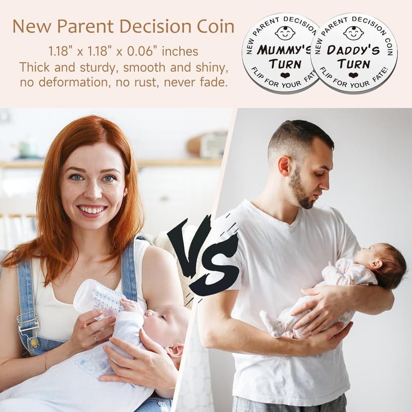 New Mom Gifts for Women, 9pcs Pregnancy Gifts for Expecting Mom, Cute Baby Gifts New Parents Gifts for Couples w/Mom and Dad Mugs for Gender Reveal Baby Shower First Time Mom to be Gifts(Khaki)