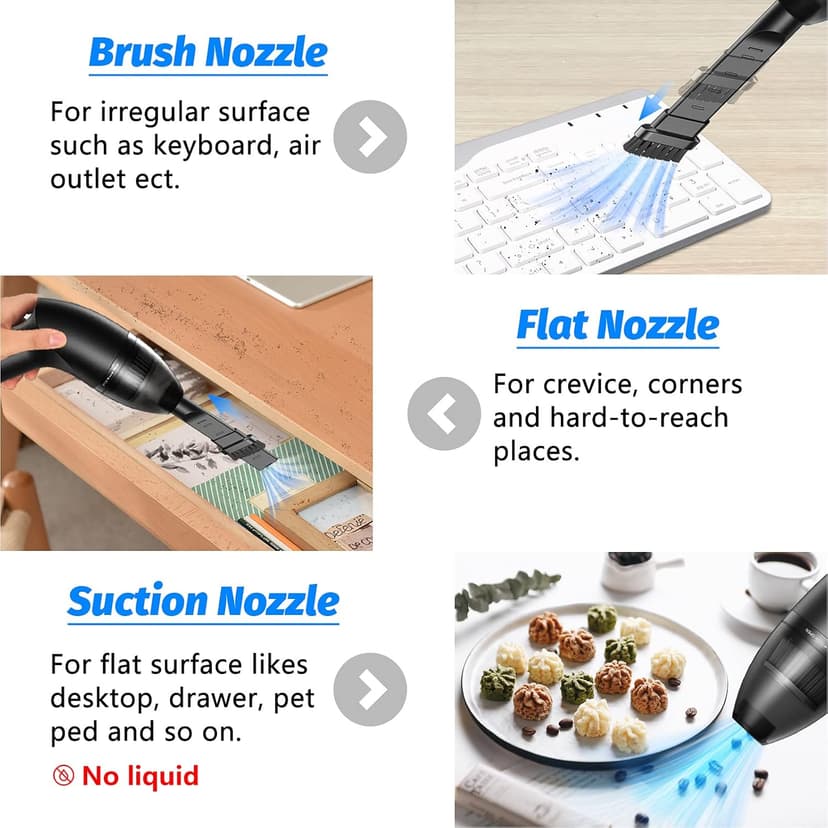 4.3Kpa Keyboard Vacuum Cleaner Mini：Handheld Computer Vacuum Cordless for Car Laptop Sewing Machine Portable Keyboard Vac USB Desk Crumbs Dust Cleaners