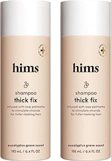 hims Thick Fix Shampoo for Men - Thickening Shampoo With Saw Palmetto and Niacinamide - No Parabens or Sulfates, Vegan and Cruelty Free - Fresh Eucalyptus Grove, 2 pack, 6.4oz