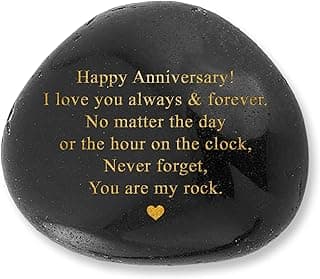 Happy Anniversary Decorative Stones Rock - Heartwarming You are My Rock Wedding Presents, Inspiring Anniversaries Keepsake for Her, Decorative Accessories Anniversary Present for Him