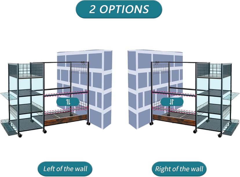 Golf Bag Organizer for Garage, Golf Accessories for Men Women, Golf Bag Stand, Golf Storage Organizer with 2 Hooks, Storage Rack for 2 Golf Bags, Sports Equipment Organize, Golf Club Holder