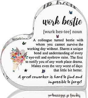Work Bestie Christmas Gifts for Women Coworker Friends, From Coworkers to Friends Gift for Birthday Retirement Farewell Thanksgiving Day Mothers Day, Funny Work Bestie Definition Signs for Favorite Friend At Work