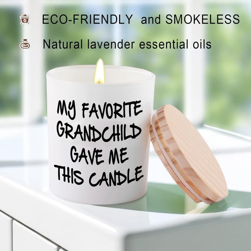 BFJLIFE Gifts for Grandma Grandpa Funny Novelty Unique Christmas Fathers Day Birthday Gifts for Grandpa Grandma Grandparents Lavender Scented Soy Candle