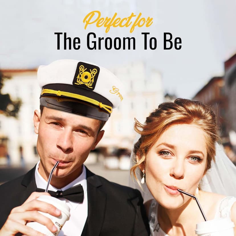 Bachelor Party Captain's Hat - Groom to Be Nautical Bachelor Hat | Funny Accessory Boats n' Hoes Bridal Shower