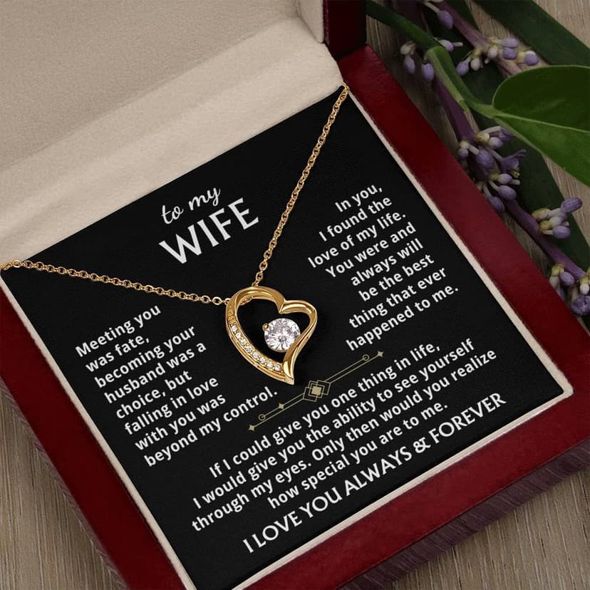 Jewelry To My Wife - The Best Thing That Ever Happened To Me, Forever Love Necklace, Gift for Her, Romantic Christmas Birthday Valentine Gift