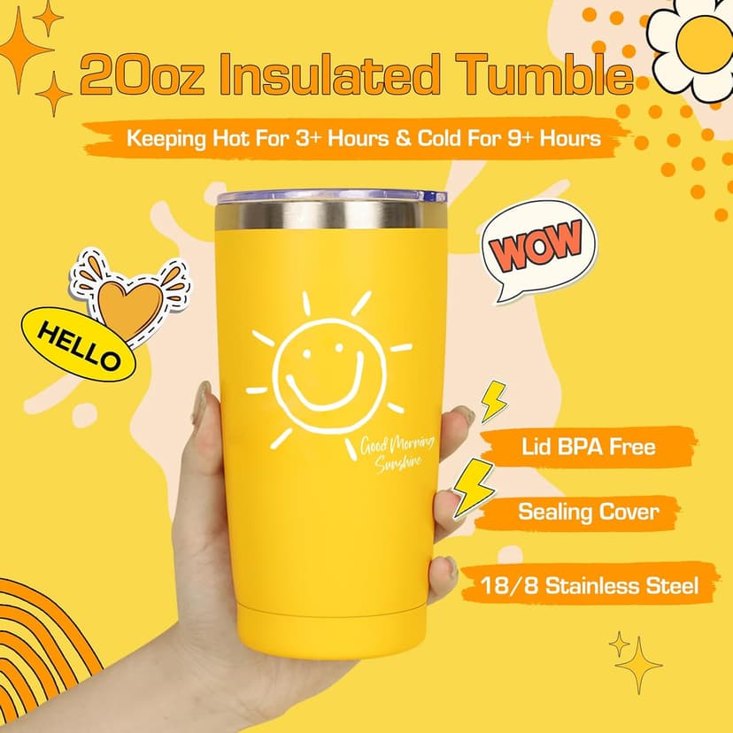 Gift Baskets for Women, 10pcs Unique Birthday Gifts for Women, Best Friend Birthday Xmas Gifts, Get Well Soon Gift Basket Sending Sunshine Cheer Up Box for Sister Friendship - BRIGHTEN UP HER DAY!