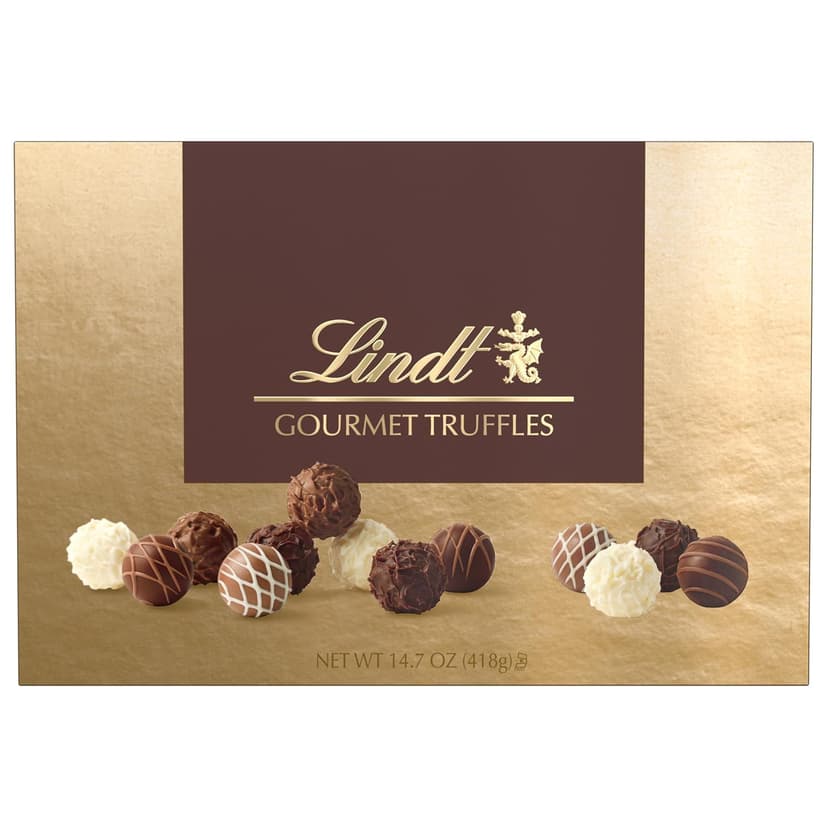 Lindt Gourmet Chocolate Truffles Gift Box, Assorted Chocolate Candy for Mother's Day Gifts, 26 Count, 14.7 oz. Box