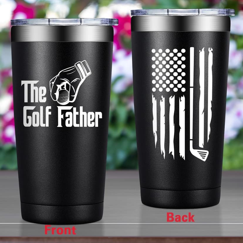 Grifarny Golf Gifts for Men - Fathers Day Golf Gifts for Dad, Grandpa, Papa, Husband, Golfers, Golfing Lovers - The Golfs Father Tumbler Mug 20oz