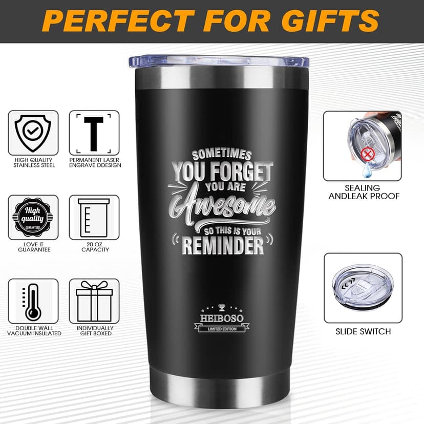 Gifts for Men - 6-in-1 Gift Set with Stainless Steel Tumbler,Multi-Tool Knife,LED Gloves & Tool Pen Keepsake Box | Last Minute Birthday, Father's Day Anniversary Box Gifts for Dad,Husband