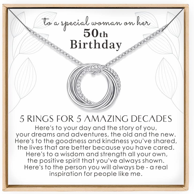 Birthday Gifts for Women Sterling Silver 30th 40th 50th 60th 70th 80th 90th Birthday Necklace For Her 3 4 5 6 7 8 9 Decade Jewelry 30 40 50 60 70 80 90 Years Old
