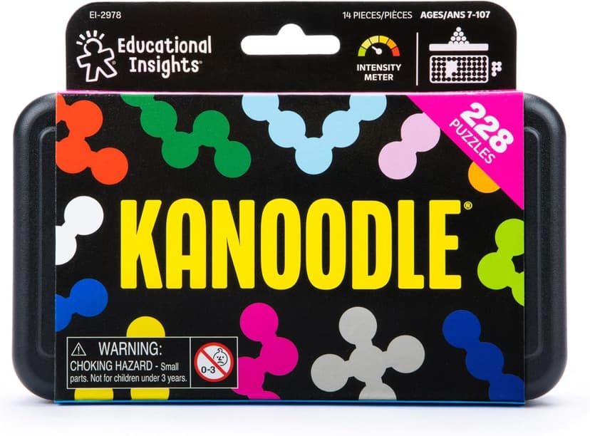 Educational Insights Kanoodle - Original 3D Brain Teaser Puzzle, Single Player Mind Challenge Toys, Handheld Travel Games, Challenging Logic Puzzles and Gifts for Kids, Teens & Adults Ages 7+