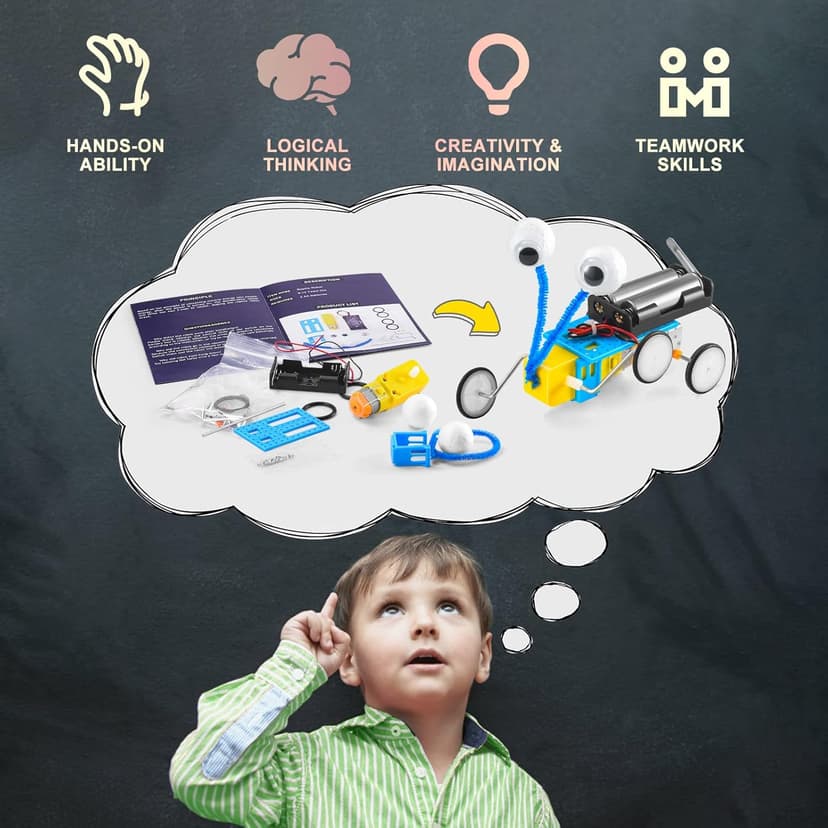 STEM Robotics Kit - 6 Set STEM Toys for Age 8-13 8-10, Kids Crafts for Girls Boys Toys Gifts 6 7 8 9 10 Year Old Birthday Gifts, Engineering Science Robot Building Kits for Kids Age 8-12 6-8