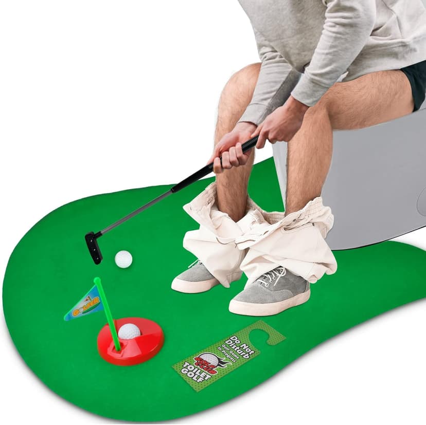 Funny Gag Mini Golf Toy for Dad - Fathers Day, Birthday, Christmas, Valentines Gifts for Men, Husband, Boyfriend, Him