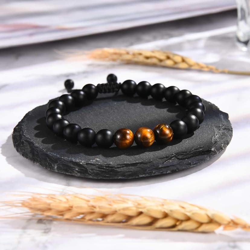 Best Ever Gifts for Mens Teen Boys, Beads Bracelet Gifts for Friend Brother Uncle Boyfriend Grandpa Dad Son Grandson Nephew New Dad Stepdad Husband on Birthday Christmas Valentines Fathers Graduation
