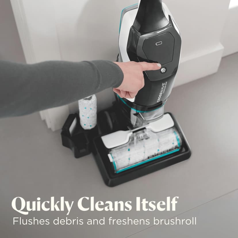 Bissell CrossWave Cordless Max Vacuum Mop All in One Wet and Dry Vac Combo Hard Floor Cleaner and Area Rugs, Cordless Mop, Pack-in Formulas Included, 2554A