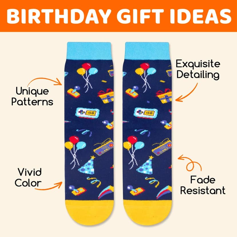 Girls Age 4-12 Birthday Gifts - Socks for Kids 4-12 Years Old, Birthday Gift Ideas for Boys and Girls