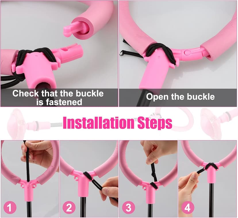 Ankle Skip Ball for Kids - Foldable Flash Wheel Skip Ball, Outside Game Toys for Kids & Adults, Gift for Boys & Girls Age 5 6 7 8 9 10 Years Old, Pink