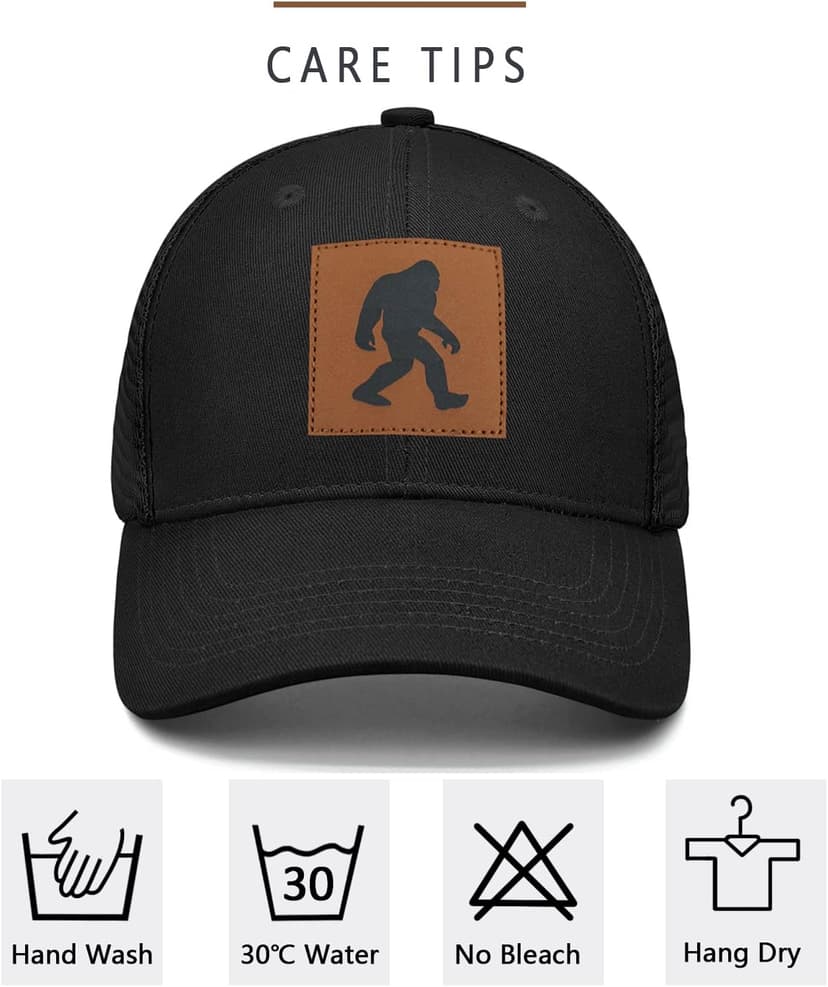 Ozrhuve Men's Hat Gifts for Dad Husband Grandpa Father's Day Christmas Birthday Gift Trucker Hat Leather Pattern Baseball Cap