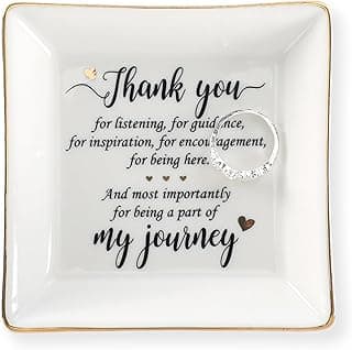 HOME SMILE Ceramic Ring Dish Jewelry Tray for Mom Sister Friends