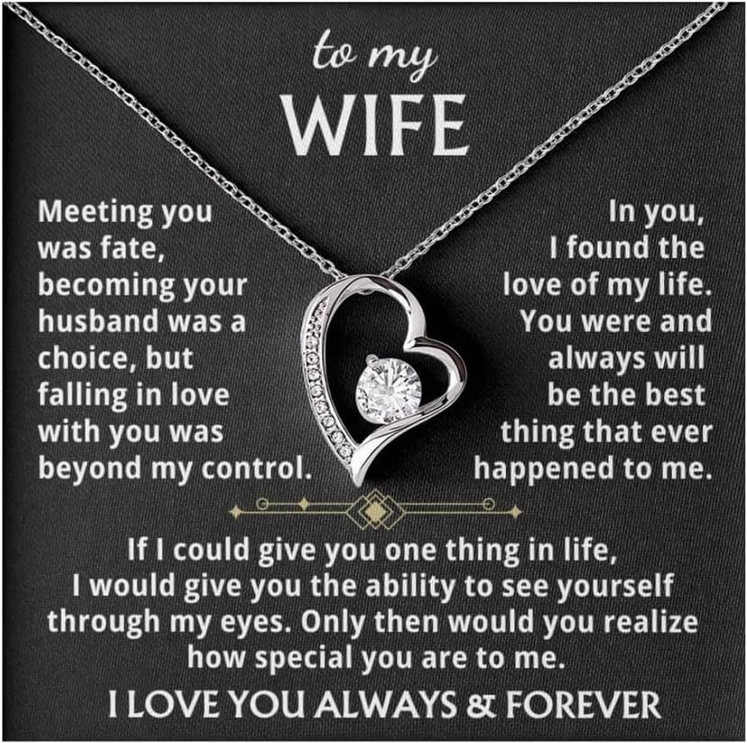 Jewelry To My Wife - The Best Thing That Ever Happened To Me, Forever Love Necklace, Gift for Her, Romantic Christmas Birthday Valentine Gift