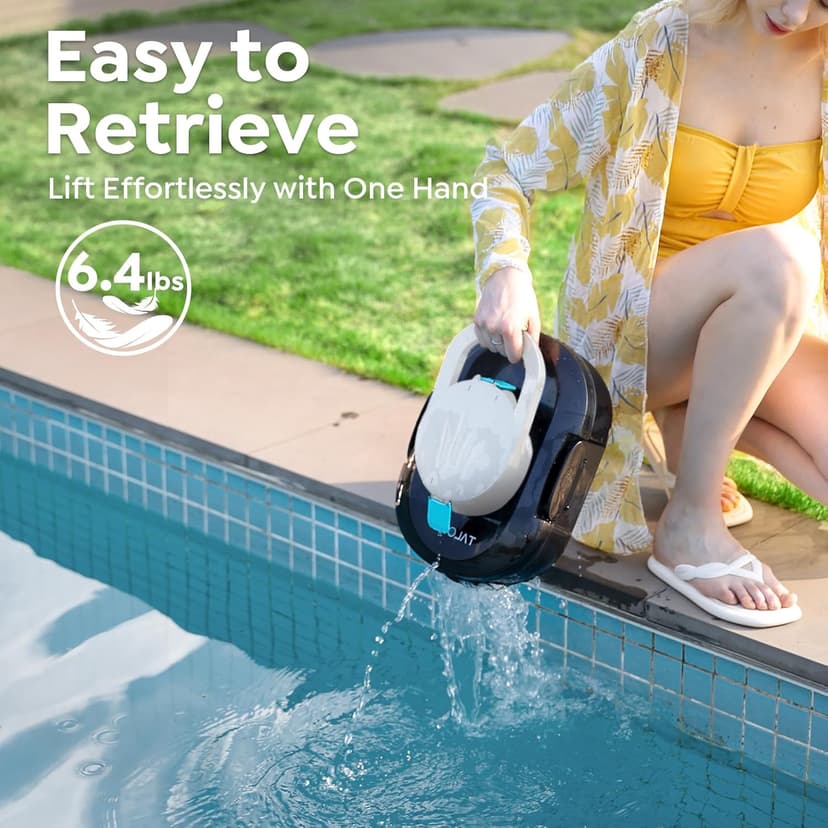 S1 PRO Cordless Pool Vacuum – Powerful Robotic Cleaner for Above-Ground Pools up to 1076 Sq.ft, 120-Min Runtime, 2.5H Fast Charging, Smart Auto-Parking Design