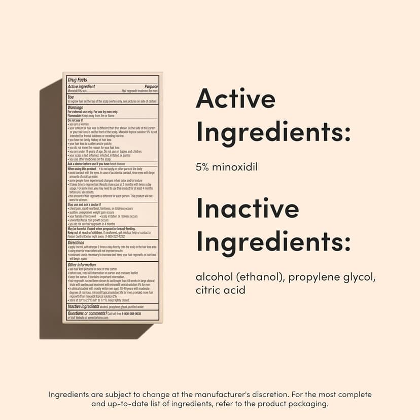 hims Extra Strength Hair Regrowth Treatment for Men with 5% Topical Minoxidil Solution for Hair Loss and Thinning Hair, Unscented, 2 Pack