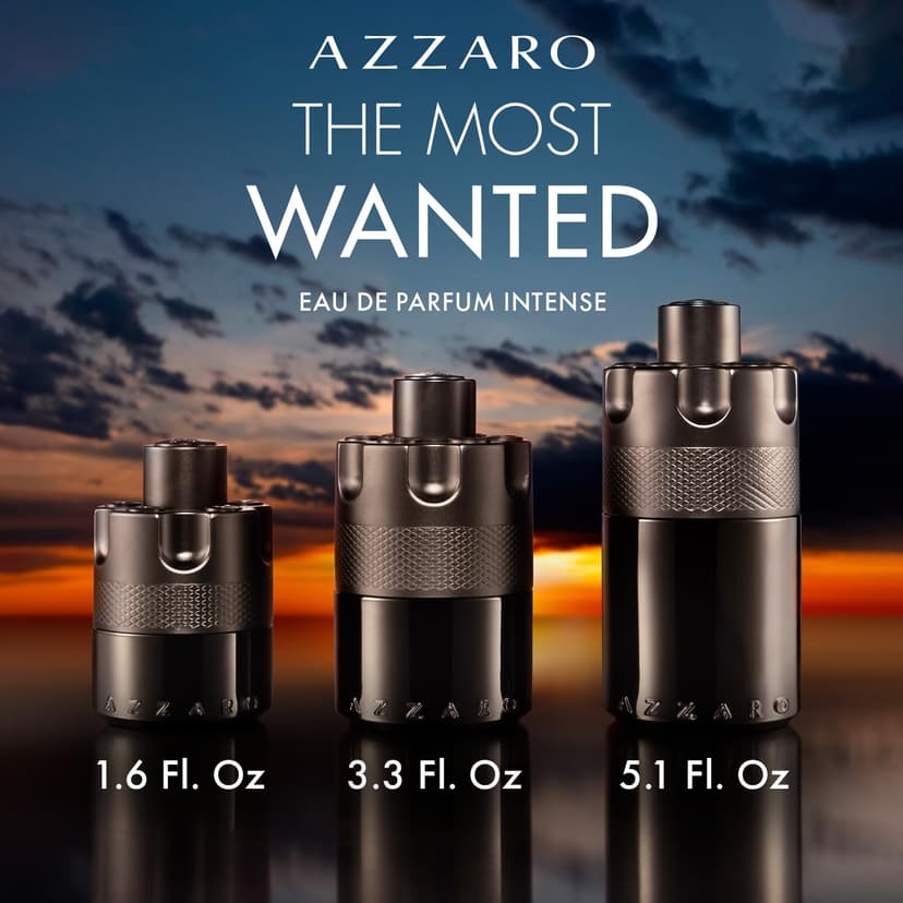Azzaro The Most Wanted Eau de Parfum Intense - Woody & Seductive Mens Cologne - Fougère, Ambery & Spicy Fragrance for Date Night - Lasting Wear - Luxury Perfumes for Men