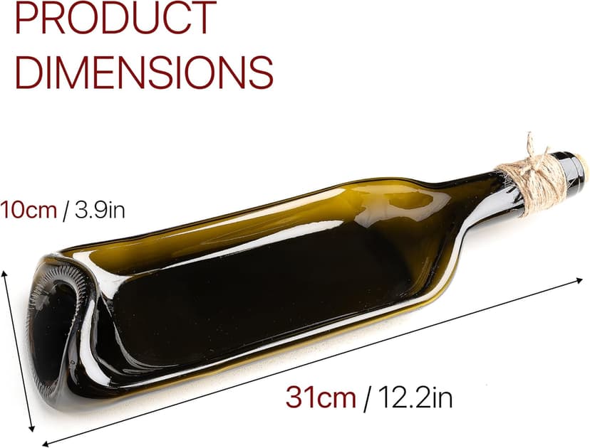 Melted Wine Bottle Serving Boards; Decorative Rectangle Serving Trays for Home Decor; Small Cheese Platter Serving Board; Unique Cheese and Cracker Tray for Dinner Party