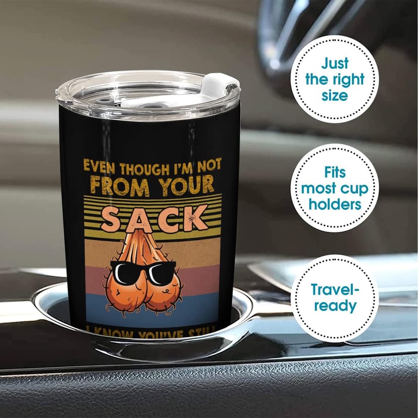 Bonus Dad Gifts - Step Dad Gifts From Daughter, Son, Kids - 20 Oz Tumbler & Keychain Funny Stepdad Gift - Christmas Father Day, Birthday Gift For Stepdad - Best Bonus Father Travel Coffee Mug