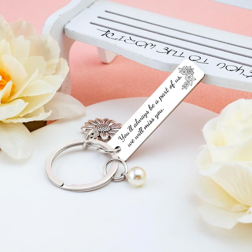 Going Away Gifts for Coworkers Women Friendship Keychain Friend Moving Away Gifts for Friends We Will Miss You Decorations Goodbye Things