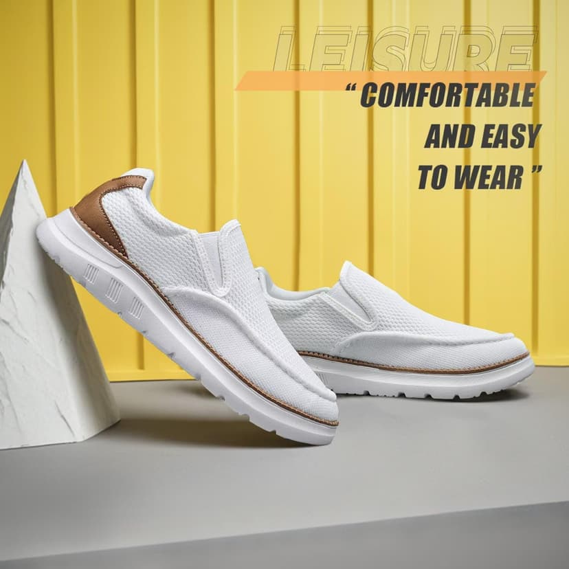 Vooncosir Mens Boat Shoes Casual Loafers Slip On Walking Dress Sneakers Mesh Business Oxfords Work Lightweight Soft Sole