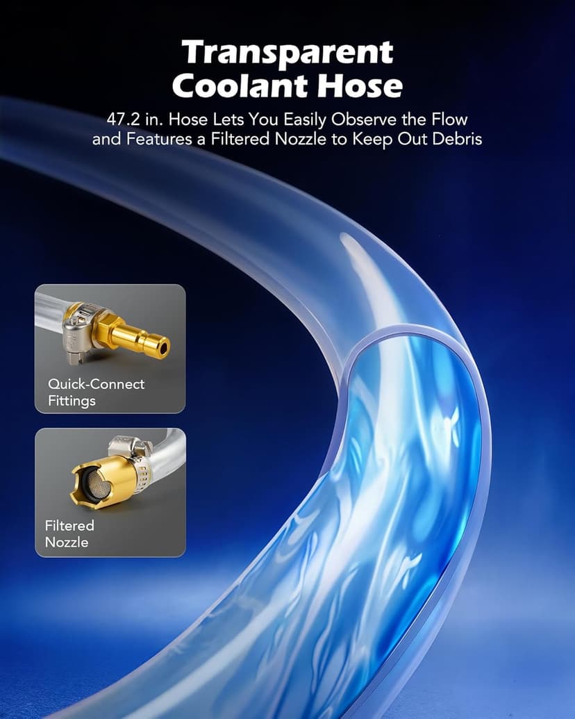 Orion Motor Tech Coolant Vacuum Refill Kit, 13pc Radiator Cooling System Tool Set with Conical Adapter 4 Round Adapters for Leak Detection Cooling Refill, Vacuum Coolant Fill Kit with Splashproof Hose