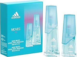 adidas Moves for Her 2 Piece Gift Set, Notes of Grapefruit, Green Apple, and Peppermint, Women's Fragrance, Long Lasting, Sporty Fragrance, Travel Size
