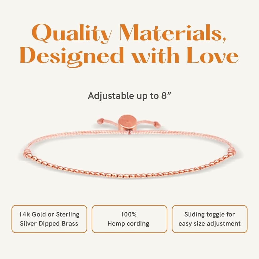 Lucky Feather 40th Birthday Gifts Women | Cute 14k Gold Dipped Beads Bracelet | Fabulous Forty Milestone Bracelet | 40th Birthday Bracelets For Women | Adjustable 7"- 8" Cord | 40 and fabulous