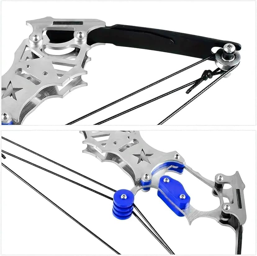 TIETHEKNOT Archery Bow Set Left and Right Hand Compound Bow Hunting Bow Metal Material Catapult RH/LH for Practice Archery
