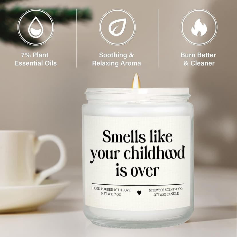 Niyewsor 18th Birthday Gifts for Girls Boys, Eighteen Birthday Candle, 2007 18th Birthday Decorations for Girls Boys, 18 21 Year Old Bday Gifts for Daughter, Son, Sister, Niece, Handmade, 7oz