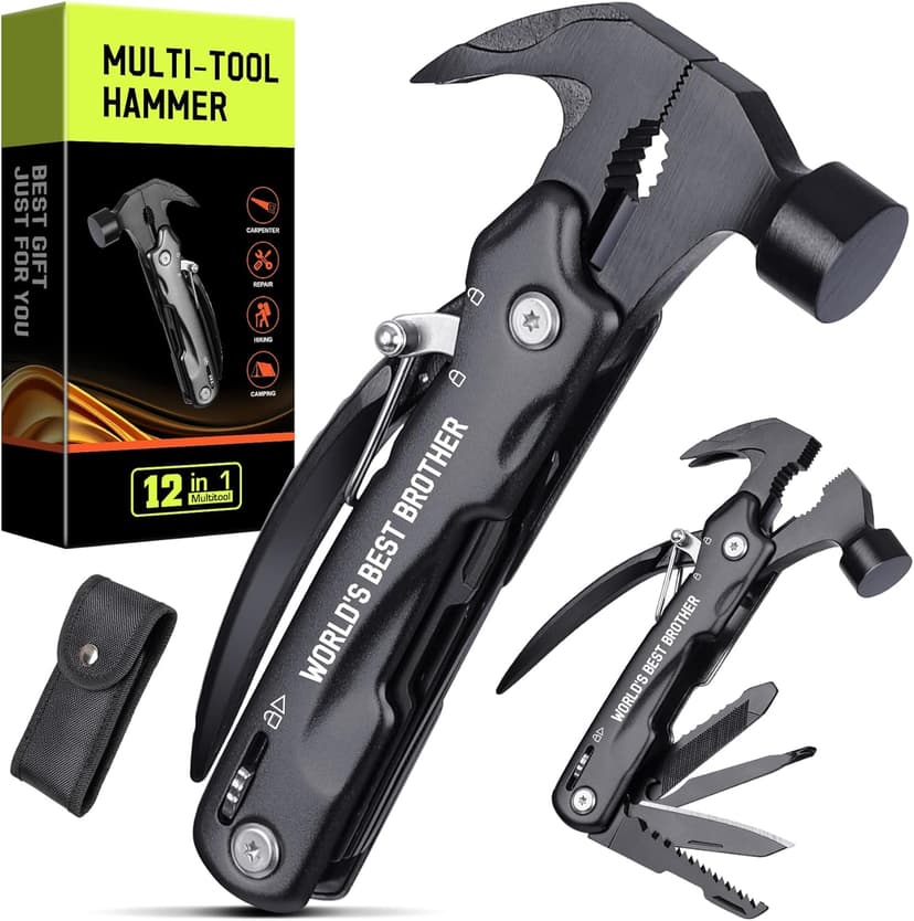 Gifts for Brother on Christmas - Brother Gifts, Brothers Gift from Sister - Fathers Day Birthday Gift for Brothers - Christmas Brother’s Presents, Multitool Hammer