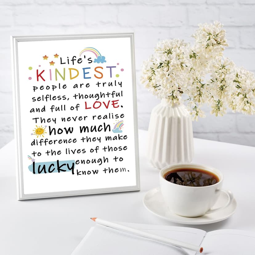 YiKaLus Cute Appreciation Card for Kindest Person, Great Thank You Card with Envelope for Women Men, Sweet Friendship Gift for Friends Classmates, Best Thank You Gift Ideas for Mom Dad