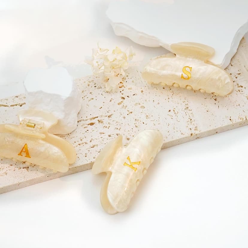 Christmas Gifts for Grandkids Teens - Initial Cute Hair Clips, Hair Claw Clips, Fashion Glitter Claw Clips Durable Hair Clips, Birthday Christmas Gifts for Women Teens Grandkids - Letter A