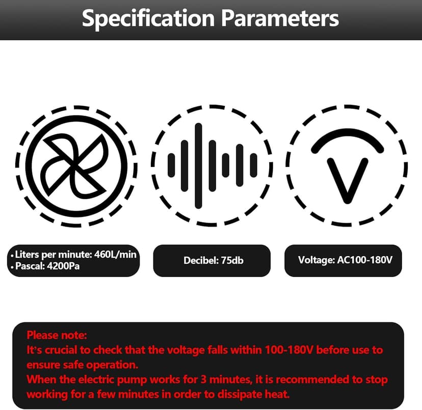 Electric Pump for Vacuum Storage Bags Travel Vacuum Pump for Various Vacuum Seal Bags Portable Vacpack Air Pump for Compression Clothing Blanket Luggage White(Storage Bag Not Included)