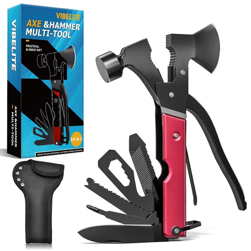 Gifts for Men, 15 in 1 Multitool Axe for Camping Hunting Hiking, Gifts for Dad, Men, Husband, Him, Father, Birthday Gadgets Idea for Him Husband Boyfriend