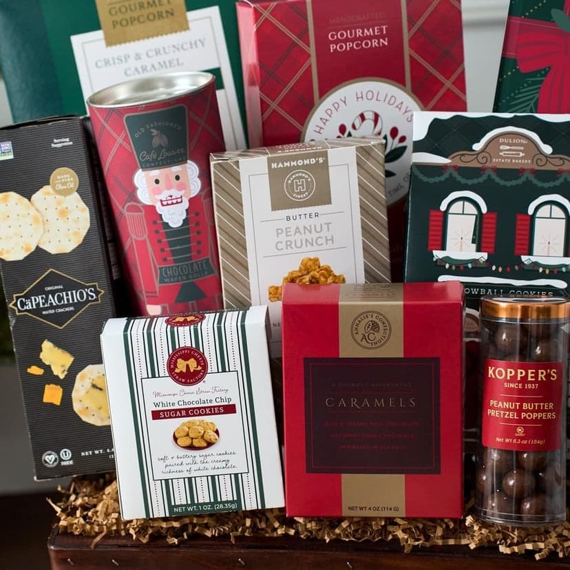 Christmas Basket Gift Deluxe of Holiday Foods by GourmetGiftBaskets.com