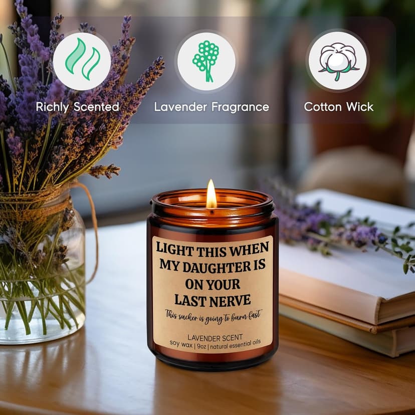 GSPY Scented Candle - Son in Law Gifts - Christmas, Birthday Gifts for Son in Law - SIL Present from Mother, MIL, Father - Funny Wedding, Stocking Stuffers, Anniversary Ideas for Future Adult SIL