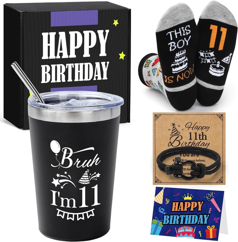 11 Year Old Boy Birthday Gift Ideas, Unique Funny Gift Set for 11th Teenage Boys, Eleven Year Old Gifts ideas for Boys Son Grandson Nephew Friend