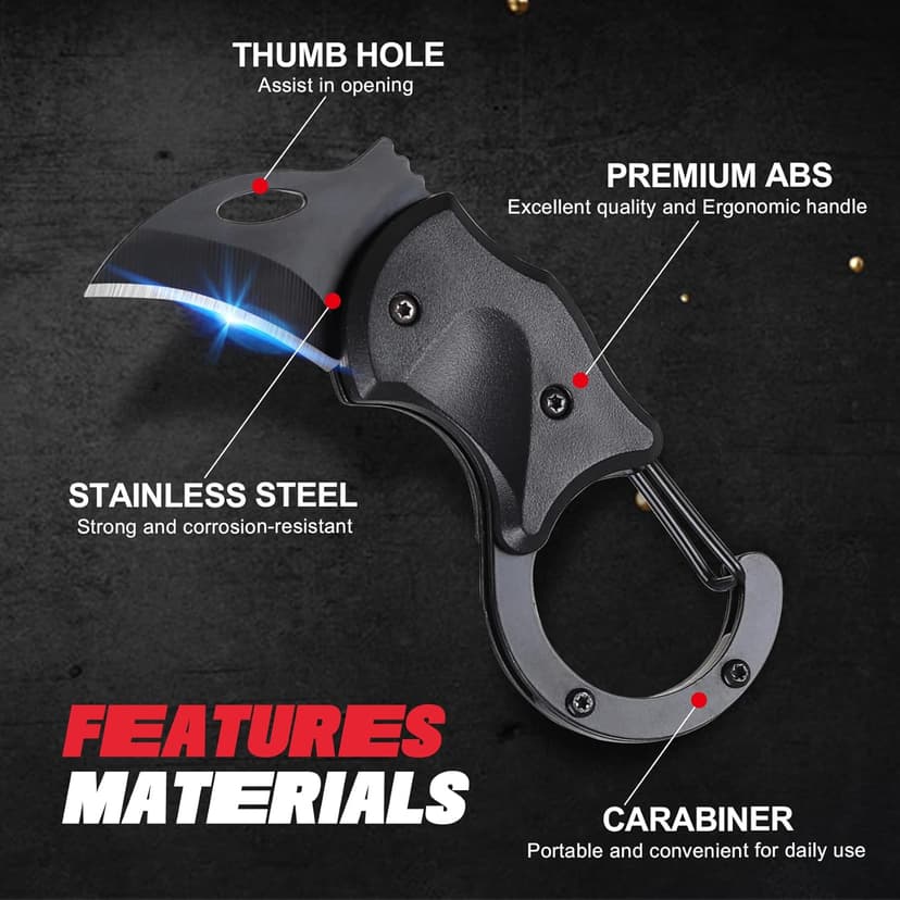 ZAVIT Gifts for Men Brother, Small Pocket Knife for Men, Christmas Stocking Stuffers, Self Defense Keychain, Box Cutter EDC Gadgets for Husband Him, Unique Gifts ldea for Camping Fishing Hiking